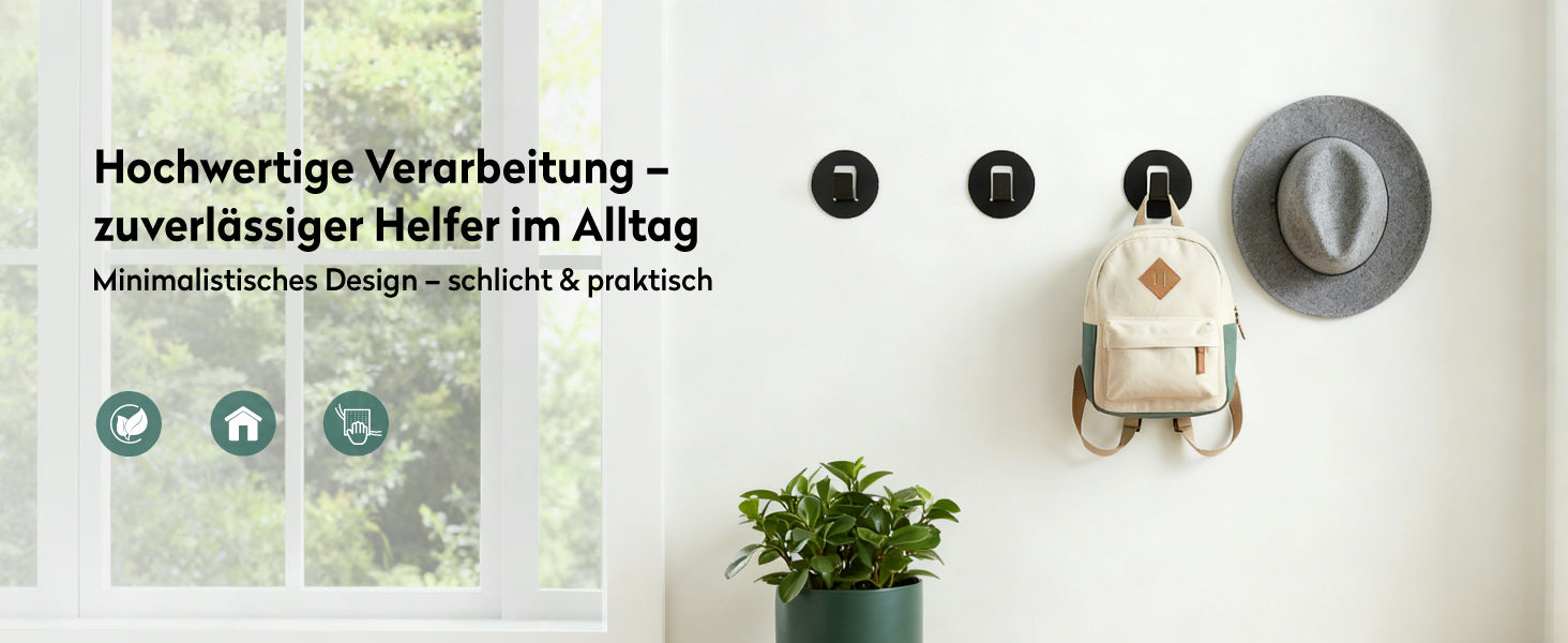 glasvilla  Kleiderhaken 4 Stück Wandgarderobe Wandhaken aus Aluminiumlegierung Garderobenleiste Garderobenhaken  Stalo-16