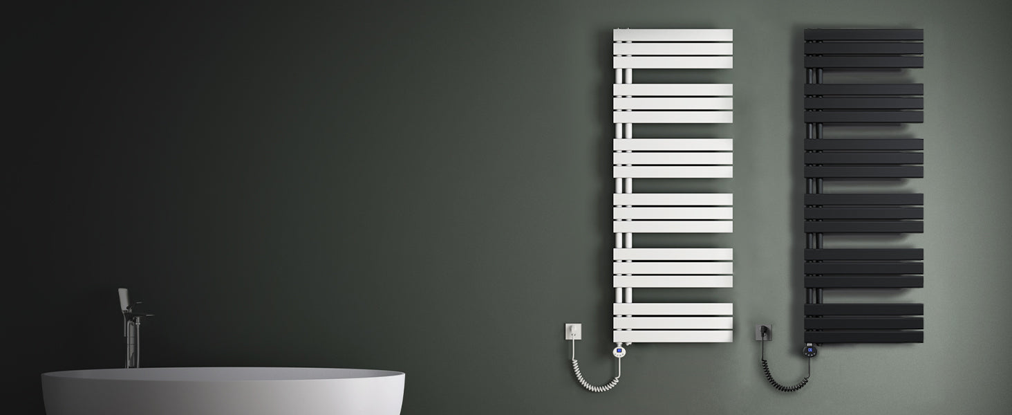 glasvilla Radiatore da Bagno con Elemento Riscaldante Radiatore Scaldasalviette Termoarredo da Bagno Scalda Portasciugamani da Parete e Pavimento FN