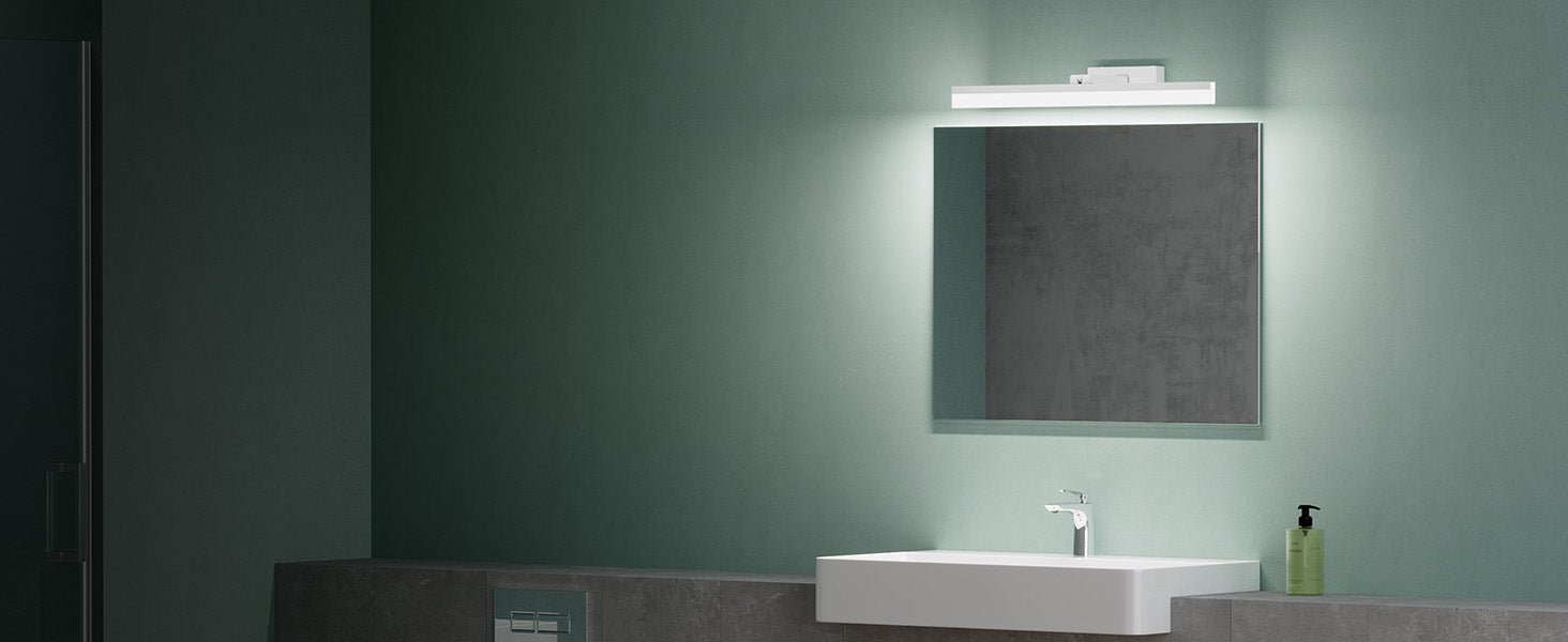 glasvilla Lampe de Salle de Bain LED pour Miroir 40 Cm | Lampe Miroir, Lampe de Salle de Bain 6000K | Luxaris 9W Rotatif à 180°