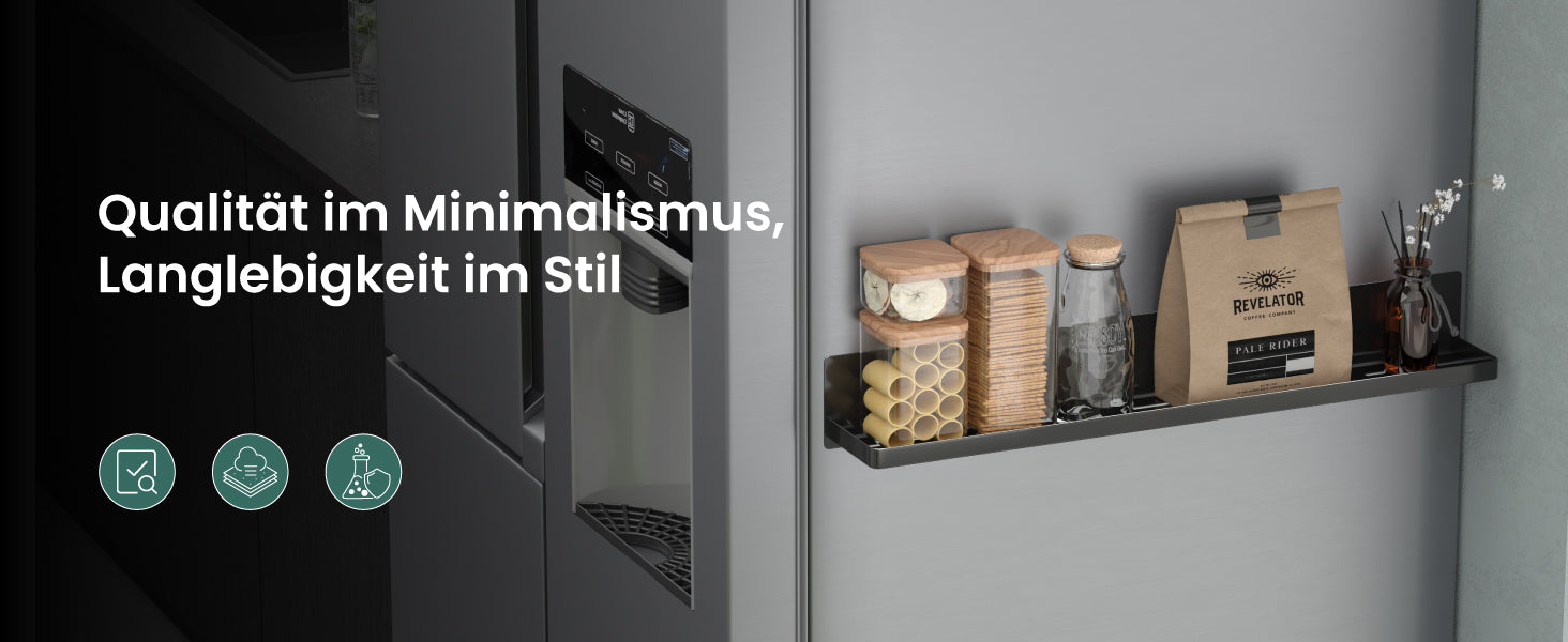 glasvilla Duschablage ohne Bohren, Duschregal magnetisch, selbstklebende Badezimmerablage zur Wandmontage  Reglo-01