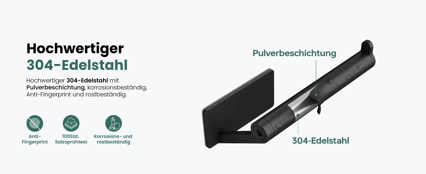 glasvilla Porta Carta Igienica in Acciaio Inossidabile 304, Portarotolo Carta Igienica Moderna per Bagno e Toilette, Lino-02+03+04