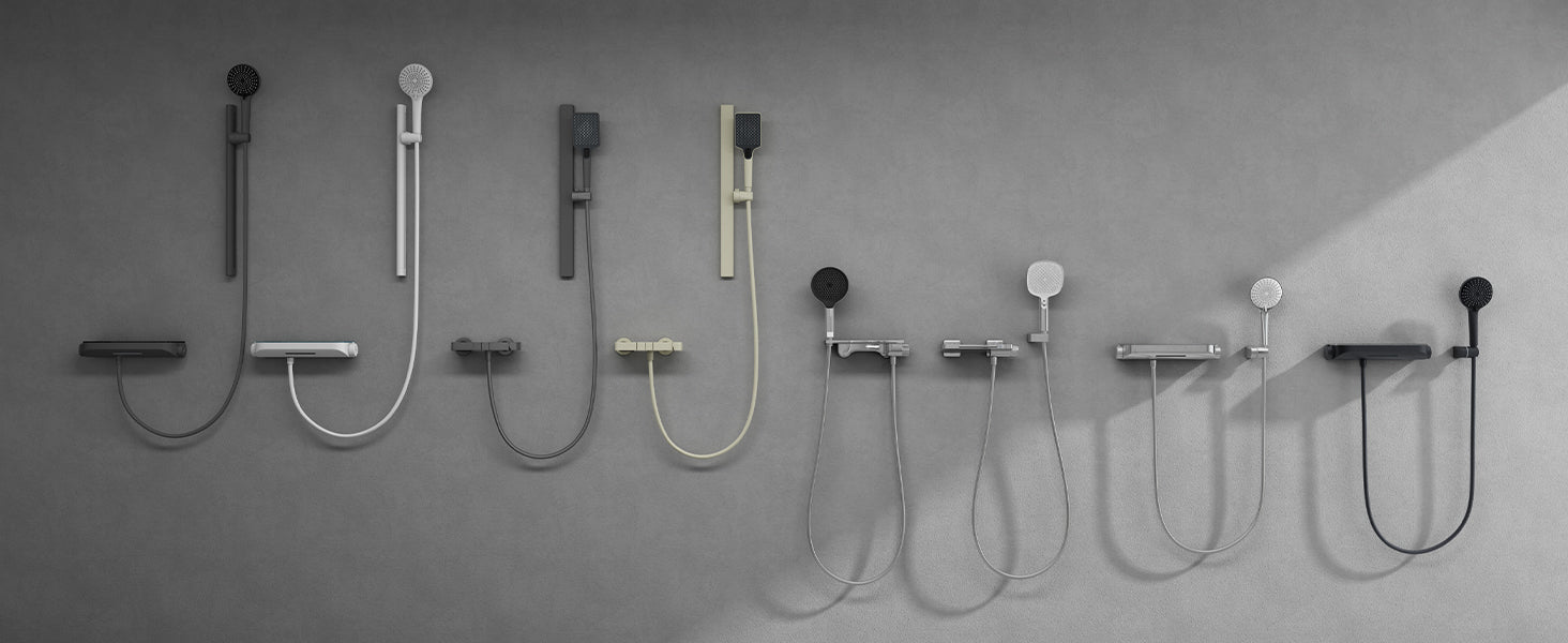 Glasvilla Design Grifo Termostático para Bañera con Ducha de Mano – 4 Tipos de Chorro Duschsystem8