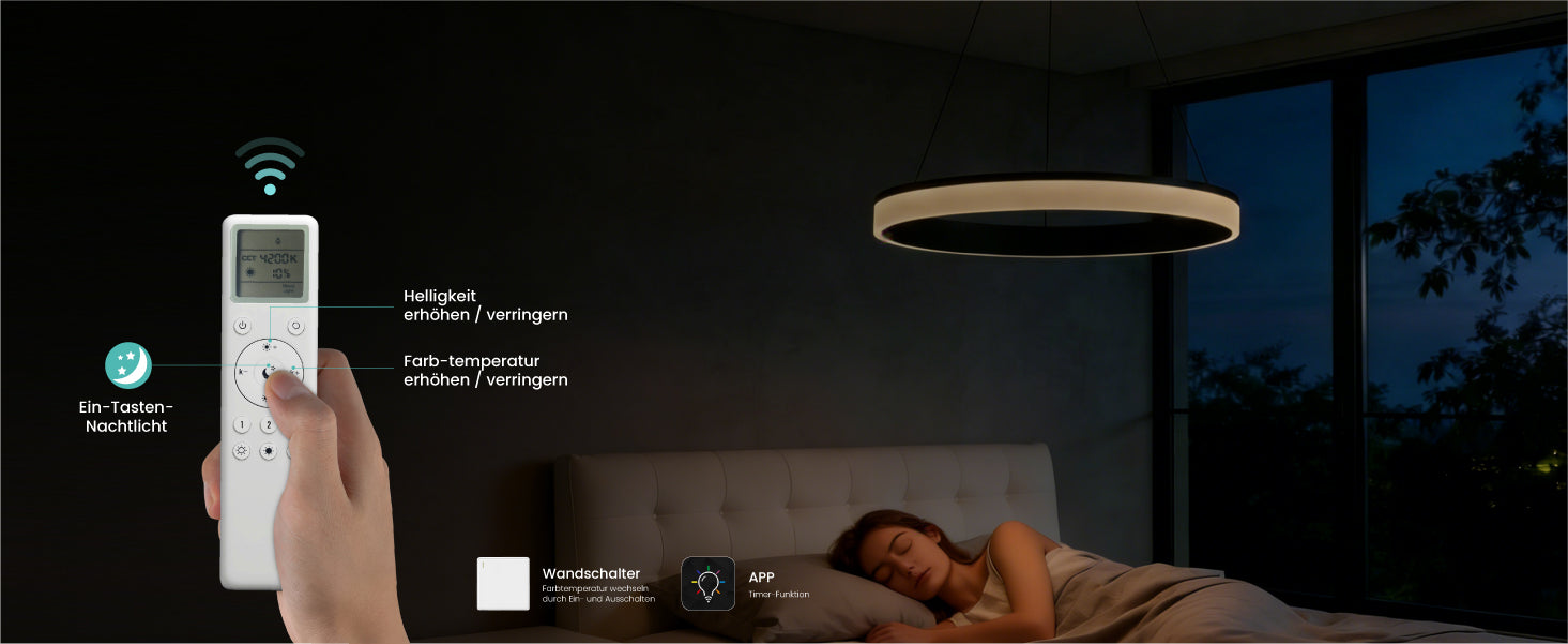 glasvilla suspension luminaire pour salle à manger, lampe suspendue LED, intensité variable en continu 3000K–6000K, lampe de salle à manger réglable en hauteur avec télécommande et interrupteur mural Luvina02