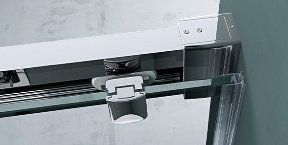 glasvilla Porte de Douche Porte de Niche Paroi de Douche Cabine de Douche Porte Coulissante Verre de Sécurité ESG 6mm Teramo12K
