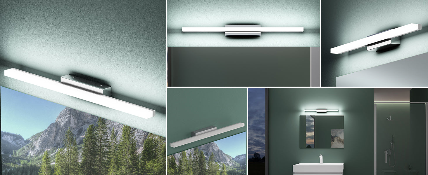 glasvilla Lampe de Salle de Bain LED pour Miroir | Lampe de Miroir 6000K pour Salle de Bain | Applique Murale LED 9W Spiegelstrahl