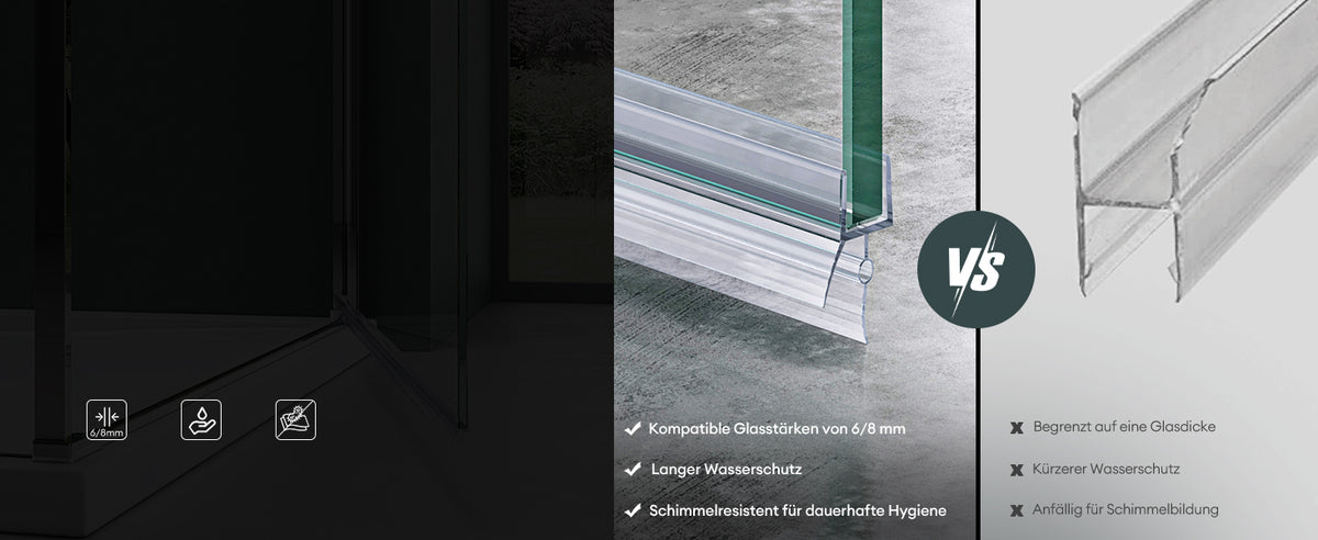 Schneidbare Duschdichtung