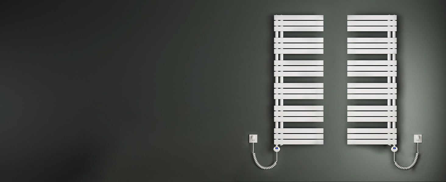 glasvilla Radiatore da Bagno con Elemento Riscaldante Radiatore Scaldasalviette Termoarredo da Bagno Scalda Portasciugamani da Parete e Pavimento FN