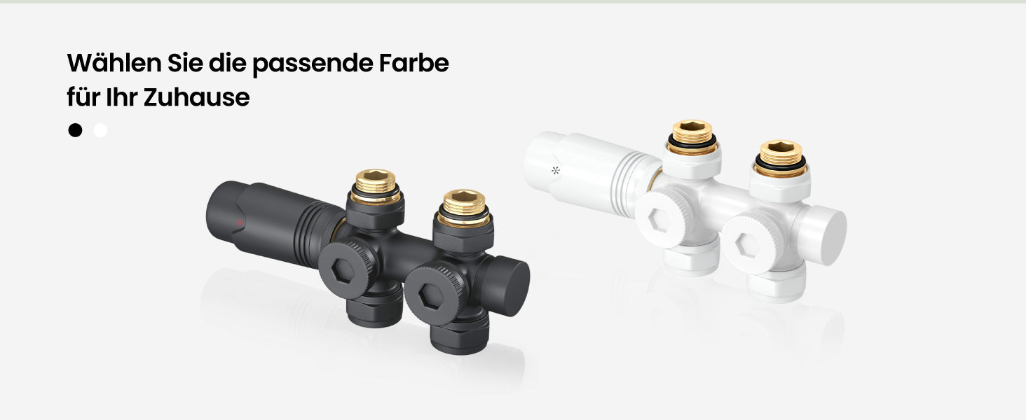 glasvilla Robinet de Radiateur avec Régulateur et Réglage de la Température de 6° à 28° Robinet Thermostatique