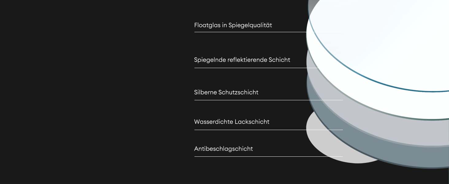 glasvilla Specchio da Bagno Appeso Specchio a LED Rotondo Specchio da Parete con Strato Anti-Appannamento e Interruttore a Sfioramento LED-Spiegel 05