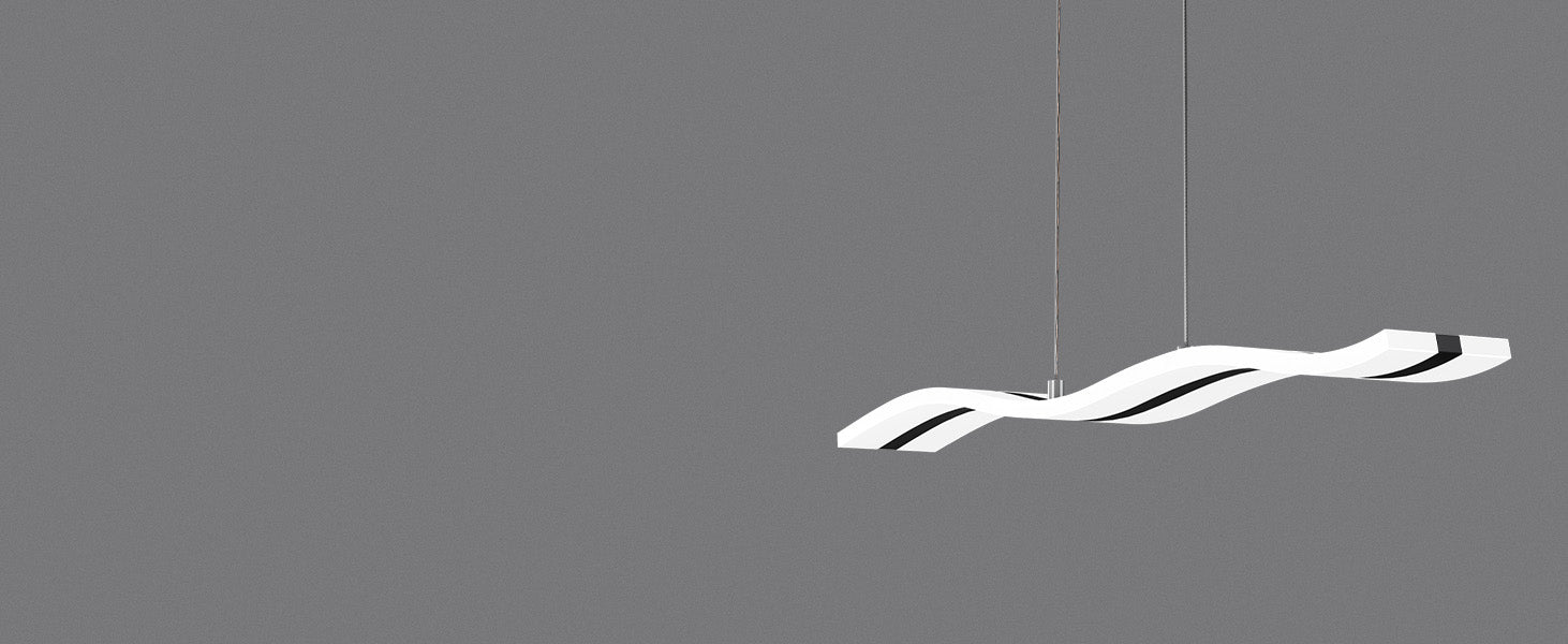 glasvilla Pendelleuchte 97cm LED Hängelampe Dimmbar mit Fernbedienung 3000K/4000K/6000K Verstellbares Kabel 36W Hängeleuchte Alivetta3300
