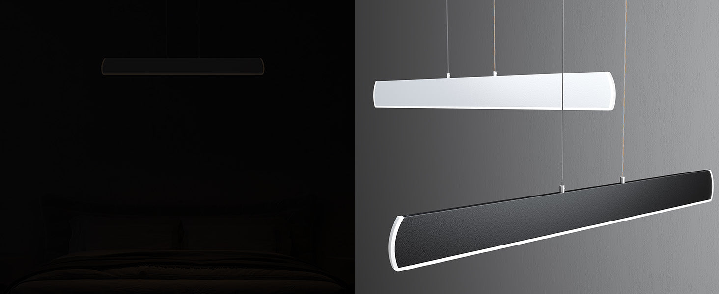 glasvilla Pendelleuchte 100cm LED Hängelampe Dimmbar mit Fernbedienung 3000K/4000K/6000K Verstellbares Kabel 20W Hängeleuchte Alivetta3730