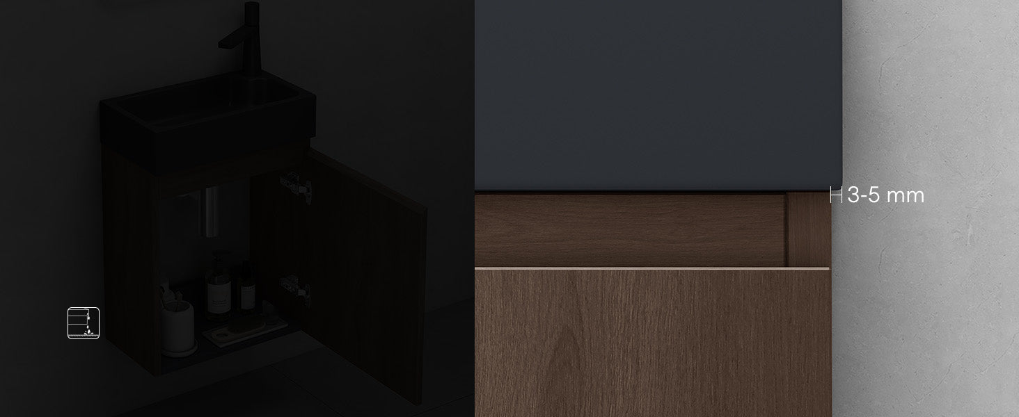 glasvilla Ensemble de Meubles de Salle de Bain avec Lavabo en Anthracite Mat et Meuble Bas pour Lavabo 46x26x63 cm Pisa02