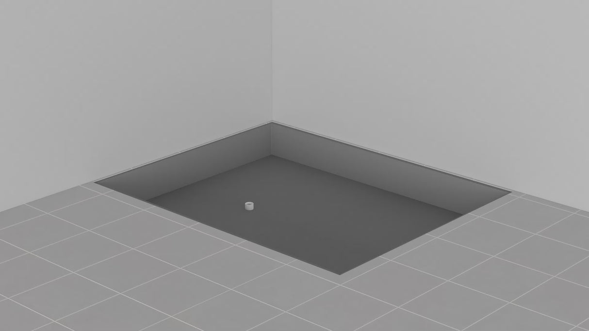 Receveur de douche Glasvilla en matériau minéral moulé, raccords DIN Geoma10
