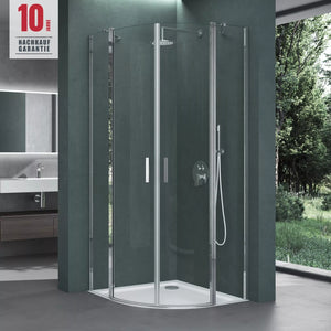 glasvilla Duschabtrennung Viertelkreis con 2 puertas abatibles ducha ESG-Sicherheitsglas Nano-Beschichtung Ravenna52K