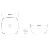 glasvilla Aufsatzwaschbecken Waschschale Waschbecken aus Keramik mit Nano-Beschichtung/Lotus-Effekt Brüssel104