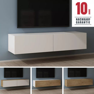 glasvilla Fernsehtisch Fernsehschrank TV Schrank Verdeckter Griff mit Soft-Close Lowboard Hängeschrank für Wohnzimmer Fernsehschrank02
