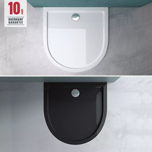 Glasvilla Design, Plato de ducha acrílico semicircular Faro4, altura 4 cm